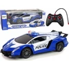 Lean Toys Nuotoliniu būdu valdomas policijos lenktynių automobilis su LED šviesomis