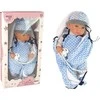 Lėlė kūdikis Lean Toys 46 cm mėlynai