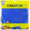 Lean Toys Tamsiai mėlyna statybos plokštė 25.5 x 25.5 cm