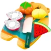 Lean Toys Vaikiškas žaislinių vaisių pjaustymo rinkinys su peiliu ir lentelė