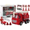 Lean Toys Gaisrinė mašina su priedais, raudona