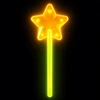 Lean Toys Różdżka Šviečiantis tamsoje fluorescencinis žvaigždės formos lazdelės formos pieštukas neoninis, 22 cm