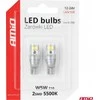 LED lemputės Canbus T10 W5W 2SMD 3570 baltos 12V 24V amio-04256