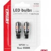 LED lemputės Canbus T10 W5W 9 SMD 3030 baltos 12V 24V 36V 48V amio-04244
