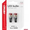 LED lemputės Canbus T10 W5W 9 SMD 3030 baltos 12V 24V amio-04242