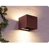 Sieninis šviestuvas Led Line Lite Sieninis lauko šviestuvas CUBE 2x3W 4000K, reguliuojamo švietimo kampo, corten spalvos