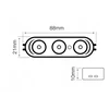 LED modulis, 12Vdc, 2.5W, OSRAM SMD, 237lm, 170°, 6500K IP65, LED line