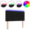 LED galvūgalis su LED juostelėmis Juodas 100 cm audinys