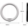 Žiedinis šviestuvas Telesin LED žiedinis šviestuvas 10" / 26 cm / Vlog 12w, skirtas 1/4" trikojui asmenukių nuotraukoms / P3-fs-02