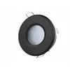 Įmontuojamas šviestuvas, MR16/GU10, apvalus, juodas, hermetinis IP44, LED LINE