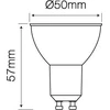 Lemputė LED GU10 230V 5W 450lm šiltai balta 2700K, stiklinė, LED line