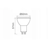 Lemputė LED GU10 230V 1W 80lm neutraliai balta 4000K, LED line