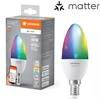 LEDVANCE SMART+ MATTER daugiaspalvė klasikinė B40 4,9 W - E14 išmanioji lemputė