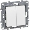 Legrand 10AX stor jungtis + 6A mygtukas balta (764509)