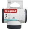 Legrand Rotacinis skirstytuvas 2xp+su + USB ac-b/c
