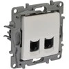Legrand Baltas dvivietis kompiuterio lizdas RJ45 cat.6 UTP (664774)
