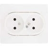 Legrand Lizdas dvigubas kompaktiškas 16 A 250 V su baltomis langinėmis (764541)