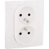 Legrand Lizdas dvigubas kompaktiškas 16 A 250 V su baltomis langinėmis (764541)