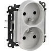 Legrand Dvivietis lizdas Valena Life 16A aliuminis (753390)