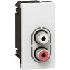 Legrand MOSAIC baltas dvigubas RCA lizdas (078753)