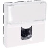Legrand MOSAIC PC lizdas vienas RJ45 FTP cat.6 2 balti moduliai (076565)