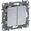 Legrand 762102 Niloe Selection dvigubas laiptų jungiklis 10AX aliuminis 762102