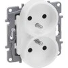 Legrand Niloe Selection Socket 2 x 2p+su keliems kadrams (su sklendėmis, varžtiniais gnybtais) perlas 762442