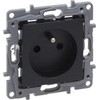 Legrand Niloe Selection Socket 2p+su 16A 250V (su sklende, varžtiniais gnybtais) antracitas 762227