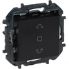 Legrand Niloe Step Rolėtų valdymo jungiklis 3 padėčių juodas 863544B