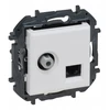 Legrand Niloe Step GN TV tipo F tipo žvaigždė 1,5 dB + RJ 45 kat. 6 UTP - balta 863177B