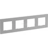 Legrand Niloe Step - keturvietis rėmelis 4x- aliuminio spalvos 863394