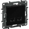 Legrand Niloe Step Double Nest 2xRJ45 kat. 5E UTP juoda 863560