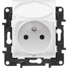 Legrand Niloe Step - maitinimo lizdas 2P+Z IP44, automatiniai gnybtai, su užraktu - balta spalva 863136