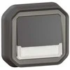 Legrand NOWE PLEXO 55 Przycisk 1Z+1R su pašvietimu su laikikliu potinkinis 10A - 250V AC antracito 069854L