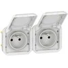 Legrand 069642L NAUJAS PLEXO 55 Lizdas 2x2P+Z horizontalus mechanizmas 16A - 250V AC baltas 069642L