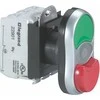 Legrand Dvigubo valdymo mygtukas 22 mm raudonas/žalias 1Z 1R momentinis grįžimas su foniniu apšvietimu (023767)