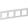 Legrand Valena Gyvenimo keturvietė dėžutė balta / chromas (754034)