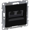 Legrand SUNO PC lizdas (dvigubas) RJ45 Cat 5E UTP juoda 721451