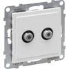 Legrand SUNO Dvigubas SAT antenos lizdas F tipo galutinis 1,5 dB baltas 721173