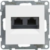 Legrand SUNO kompiuterio lizdas dvivietis RJ45 Cat 6 UTP baltas 721153