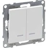 Legrand SUNO žvakių jungiklis su apšvietimu balta 10AX 250V automatiniai gnybtai 721115