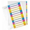 Skiriamieji lapai Leitz WOW Print, A4+, 1-12, plastikiniai, įvairių spalvų