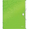 Leitz aplankas su elastine juostele 12 sekcijų A4 200k žalia 46340054 LEITZ WOW