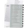 Leitz Przekładki PP Wow A4 Maxi A4 1-20 (do nadruku) balta ir-juoda -