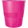 Šiukšliadėžė Leitz Plus Wow, 15 litrų, rožinė