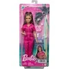 Mattel Brunetė lėlė rožiniu kombinezonu