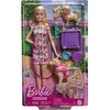 Barbie Barbė – vaikščiojimo ir ratų naminių gyvūnėlių žaidimų rinkinys (HTK37)