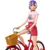 Barbie Mattel Rožinis pasas Barbės lėlė ant dviračio su šuniuku (HWJ00)