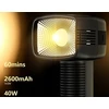 Lensgo Rankinė LED lempa 40w Cob Retro nuotraukoms ir vaizdo įrašams Cri96 laikiklis telefono kamerai / 40shc