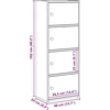 Knygų spinta, baltos spalvos, 40x24x102cm, apdirbta mediena